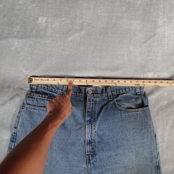 Vintage Levis 505 Regular Fit Straight Leg Denim Jeans Mens 38x34 (Fits 36x34) - Picture 11 of 14